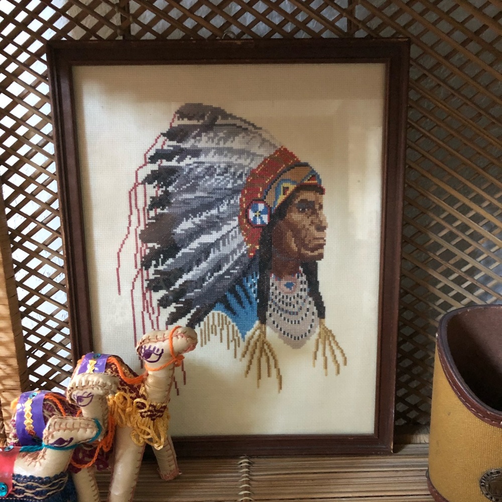 Vintage chief native american art